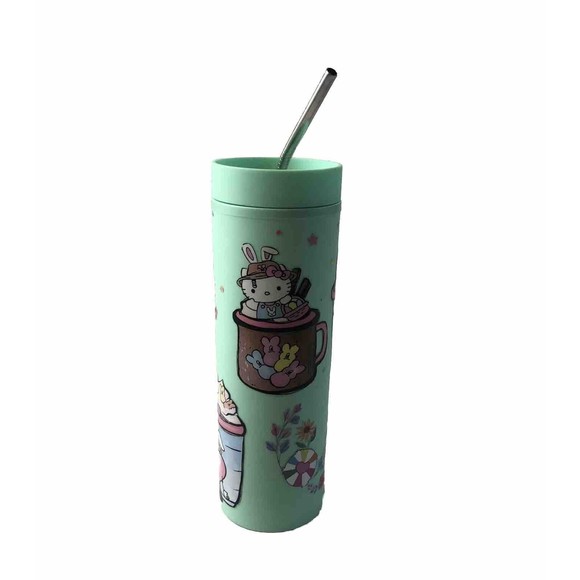 Hello Kitty Spring Theme Tumbler With Stainless Steel Straw 16 Oz - Picture 4 of 10